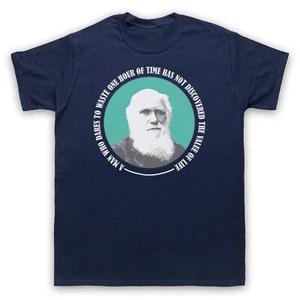 DARWIN CHARLES VALUE OF LIFE UNOFFICIAL EVOLUTION QUOTE MENS & WOMENS T-SHIRT - Picture 1 of 23