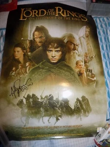 COA WITH PROOF SIGNED ANDY SERKIS LOTR LORD OF THE RINGS POSTER RENTAL ORIGIONAL - Imagen 1 de 3