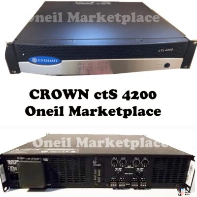 Crown CTs 4200 4-Channel Power Amplifier – 200W per Ch @ 4Ω – Pro Audio for Part - Image 1 of 3