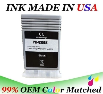 PFI-030 PFI030 Black compatible Ink Cartridge Ink tank Fit Canon IPF TA-20 TA-30 - Image 1 of 2