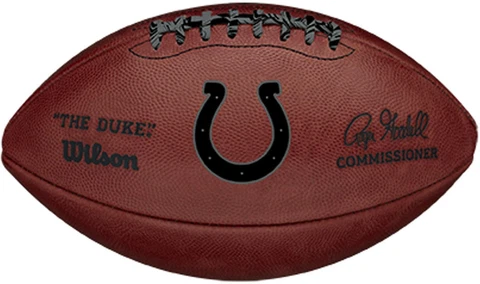 Indianapolis Colts Unsigned Wilson Metallic Official Duke Football Cover