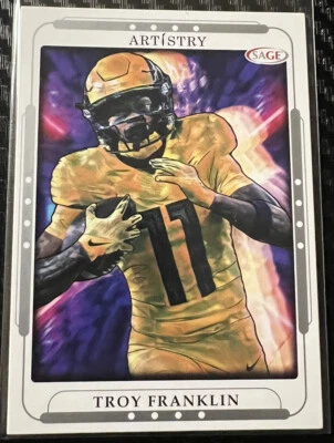 Troy Franklin -  2023 Sage Artistry - #114 - Silver - Oregon Ducks - Image 1 of 2