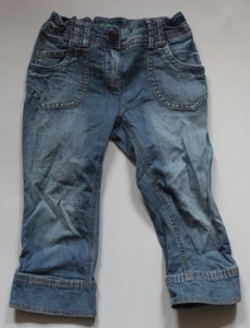 Benetton Great Stretch Capri Jeans Size S 5 6 120 122 Top Adjustable Waist - Picture 1 of 7