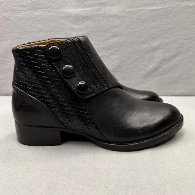 Ariat Spat Mujer Talla 6 (B) Botines Cuero Negro Cierre a Presión Foto 1 de 4