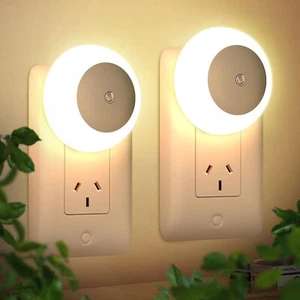 2 Pack Plug-in Night Lights - Dusk to Dawn Sensor, Warm White - Picture 1 of 7