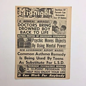 Midnight Magazine Boulevardzeitung 1970 Psychic Medical Miracle LSD Acid  - Bild 1 von 2