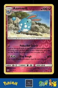 2018 Pokemon SM Lost Thunder 136/214 Azumarill Reverse - Picture 1 of 3