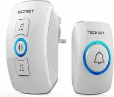 TeckNet 77323 Wall Plug-in Wireless Doorbell - White