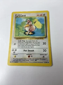 Pokemon Base Set Farfetch'd #27/102 Vintage Trading Card 1995 - Picture 1 of 10