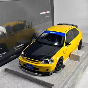 1/18 MOTORHELIX Honda Civic Type R EK9 Spoon Sunlight Yellow SW388 M85016 - Picture 1 of 3