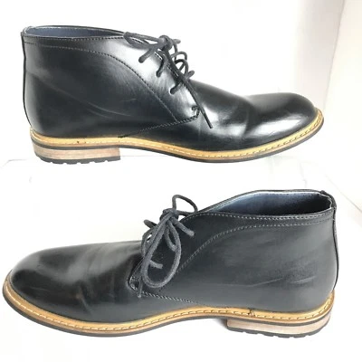Bruno Marc New York Mens Shoes Chukka Black Lace Up Size 11 - Image 1 of 4