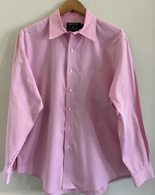 Camisa de vestir rosa con botones XL manga larga algodón American Living 34/35 Foto 1 de 4