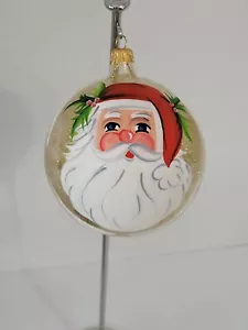 Italienische mundgeblasene handbemalte in Bellagio Italien 4" Weihnachtskugel Ornament in Box - Bild 1 von 4