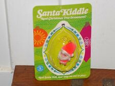 Vintage 1968 Santa Kiddle On Card Christmas Tree Ornament