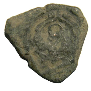  Spain 15-1600's Hammered Copper Colonial Pirates Coin  (0813)   - Picture 1 of 2