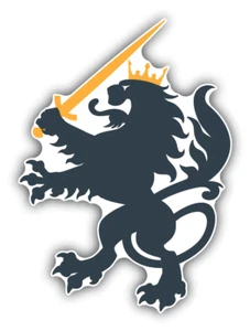 Lion Sword Heraldic Car Bumper Sticker Decal - Picture 1 of 1