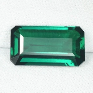 5.03 ct CHROME GREEN COLOR LAB CREATED   Hydrothermal BIRON EMERALD See Vdo sky - Picture 1 of 3