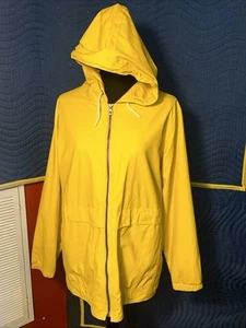 Original Weatherproof Vintage Wind Breaker/Rain Jacket Hooded Yellow Men Large L - Picture 1 of 9