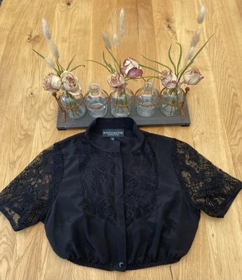 Kinga Mathe Trachten Couture, Dirndlbluse, schwarz, Gr. 36, NEU u. ungetragen - Bild 1 von 4