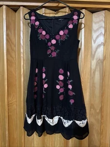 Nanette Lepore Belcanto Sleeveless Silk Dress - Floral And Lace Size 2 - Picture 1 of 12