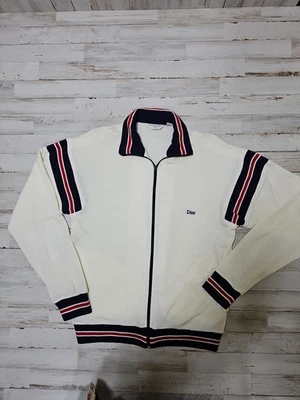 Chaqueta deportiva vintage años 80 Christian Dior Monsieur Varsity con cremallera talla M rara Foto 1 de 4