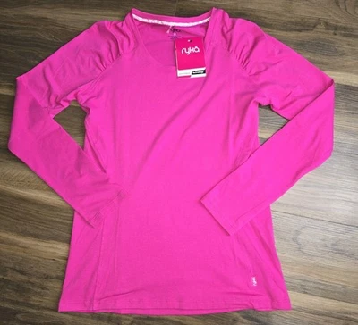 NUEVO CON ETIQUETAS RYKA Rosa Semi-Ajustado Esencial Manga Larga Entrenamiento Camiseta Talla Mediana   Foto 1 de 4