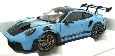 Norev 1/18 Scale Diecast 187367 - 2022 Porsche 911 GT3 RS Weissach Pack - Blue - Image 1 of 4
