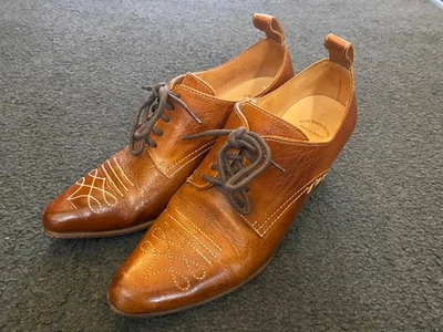 Zapatos Janet Oak Tree Farms Talla 8 Cuero Victoria 100% Orgánico Vegetal Curtido Foto 1 de 4