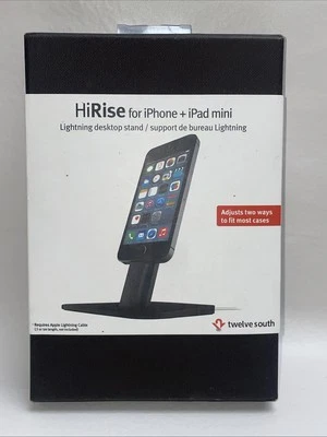 Twelve South HiRise Black Lightning Desktop Stand for iPhone and iPad Mini - Image 1 of 4