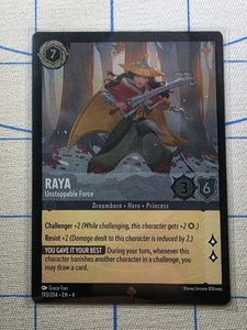 Raya Unstoppable Force 193/204 LÁMINA FRÍA Ursula's Return - Lorcana TCG - Imagen 1 de 6