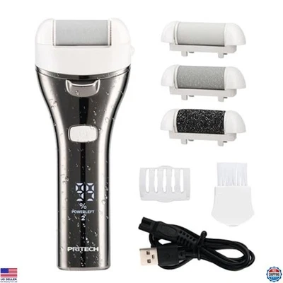 Rechargeable Electric Foot Callus Remover - Portable Kit, 3 Rollers, 3 Speeds - Image 1 of 4