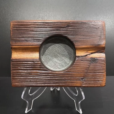 ETU HOME reclaimed Wood Candle Cigar Holder Rustic Timber Hungary 5.5" X 8" - Image 1 of 4