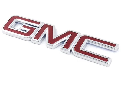 OEM NEW Rear Liftgate GMC Logo Emblem Nameplate Red 15-20 Acadia Yukon 23459667 - Image 1 of 3