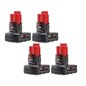 M12 12-Volt Lithium-Ion XC Extended Capacity 3.0 Ah Battery Pack (4-Pack) - Picture 1 of 8