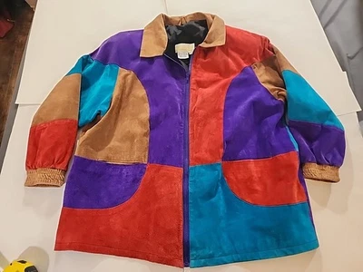 CHAQUETA ABRIGO DE GAMUZA BLOQUE DE COLORES de Roaman de Colección Talla B4 (2XL) Foto 1 de 4