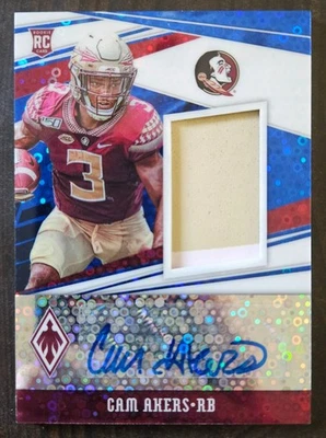 2020 Panini Chronicles Draft Picks Phoenix RC Patch Autograph Cam Akers #/75 - Image 1 of 2