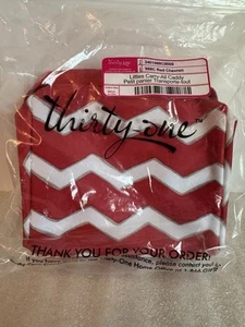 Thirty One Littles Carry All Caddy NEW in Bag Red Chevron Pattern - Picture 1 of 9