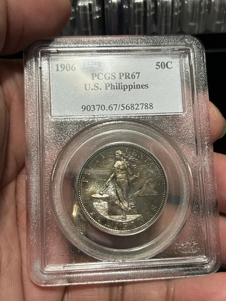 США ФИЛИППИНЫ 1906 50c PCGS PR 67 - Изображение 1 из 2