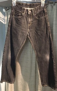Boys Levi's 505 Straight 10 REG 25 x 25 Youth Cotton Faded Black Jeans NICE - Picture 1 of 5