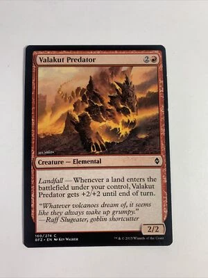 MTG Valakut Predator Battle for Zendikar 160/274 Regular Common - Image 1 of 4