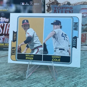 2023 Topps Heritage #TAN-7 Nolan Ryan Gerrit Cole Then and Now Yankees - Bild 1 von 4