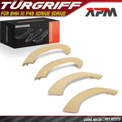4x Door Handle Interior Cover Cap Left and Right Beige for BMW X1 F48 - Image 1 of 4