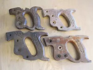 4 Vintage Hand Saw Wooden Wheat 4-Hole Handles NO HARDWARE; Disston-Superior? - Picture 1 of 8
