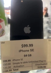 Apple iPhone SE (2022) - 64GB - Mitternacht (EINFACHES Handy) Handy Bundle - Bild 1 von 1