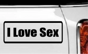 I Love Sex Vinyl Decal Home Décor 3" x 8" - Picture 1 of 1