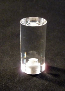 Lamp Finial-TRANSITIONAL ACRYLIC CYLINDER 2" Ht. CLEAR-FS - Picture 1 of 5