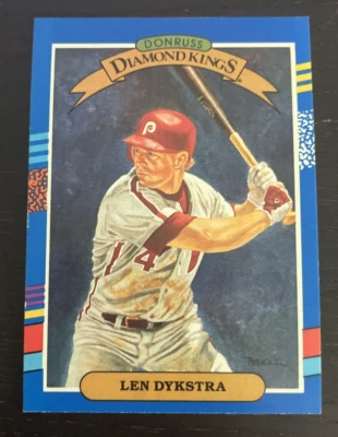 1991 Donruss - Diamond Kings - Lenny Dykstra - Philadelphia Phillies - #7 - Image 1 of 2