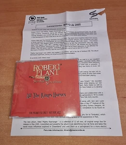 ROBERT PLANT All the kings horse LED ZEPPELIN EURO PROMO CD SINGLE PRESS INSERT - Picture 1 of 4