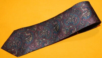 CORBATA HOMBRE BULLOCK & JONES VERDE/AMARILLO/ROSA PAISLEY - CORBATAS PARA EL CUELLO - CORBATAS DE DISEÑADOR. Foto 1 de 3