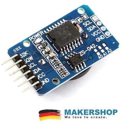 MAKERSHOP RTC DS3231 I2C Echtzeituhr AT24C32 Real Time Clock Modul Arduino Raspberry Pi